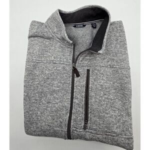 Izod Mens Gray Zip-Up Vest With Chest Pocket In XLG